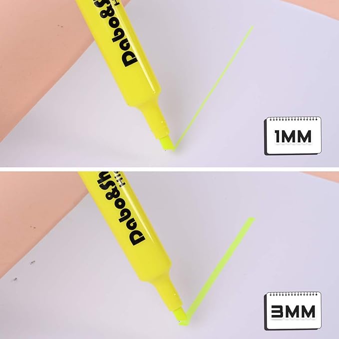 Dabo&Shobo Yellow highlighter, 24 Pack -bright color, chisel tip, - Image 3