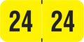 2024 Year Labels, Doctor Stuff 2024 Chart Stickers, Fluorescent Yellow Color by DoctorStuff