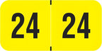 2024 Year Labels, Doctor Stuff 2024 Chart Stickers, Fluorescent Yellow Color by DoctorStuff