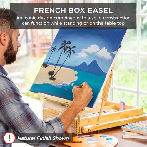 best choice products art easel for painting, portable, close-up detail