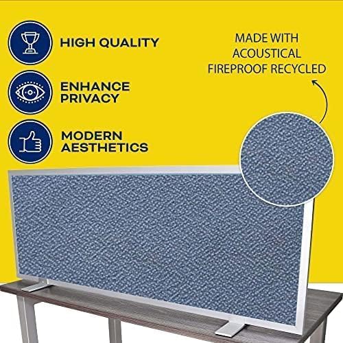 OBEX Acoustical Free Standing Privacy Screen, Cubicle Accessories Desk Privacy - Image 4