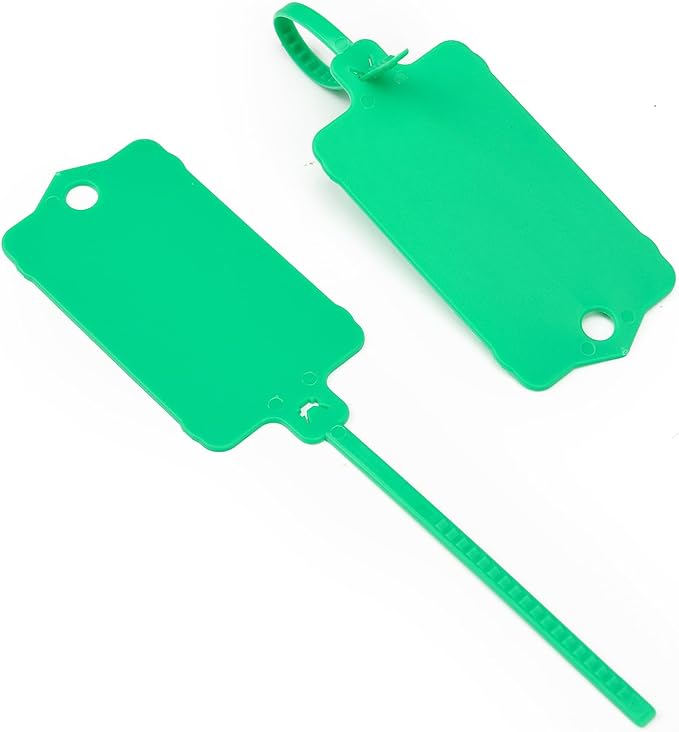 100pcs Blank Plastic Tags for Labeling Reusable Hanging Tags Ties Key Tag - Image 5