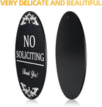 no soliciting sign for front door 4x5 inch No Soliciting Sign for Home Aluminum - Image 2