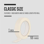 Lichamp Masking Tape 1 inch, 20 Pack General Purpose Beige White Masking Tape - Image 6
