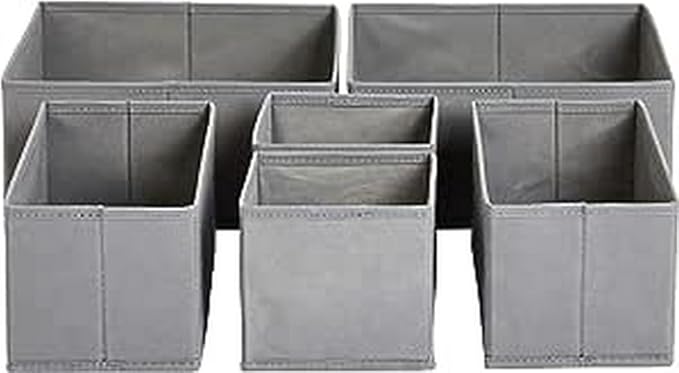 Amazon Basics Cloth Drawer Storage Organizer Boxes by AmazonBasics