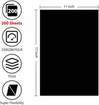 200 Sheets Black Cardstock 11” x 17”, 92lb/250gsm Card Stock, Thick Card Stock - Image 2
