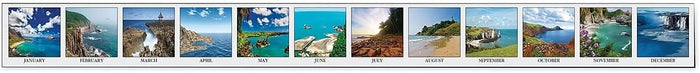 House of Doolittle Recycled Earthscapes Desk Pad Calendar, Seascapes Photography, 22 x 17, Black Binding/Corners,12-Month (Jan to Dec): 2023