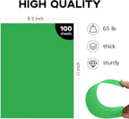 100 Sheets Green Cardstock 8.5 x 11, Goefun 65lb Green Construction Paper 8.5 x - Image 2