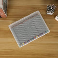btsky clear plastic storage box with flap lid,4, main product view