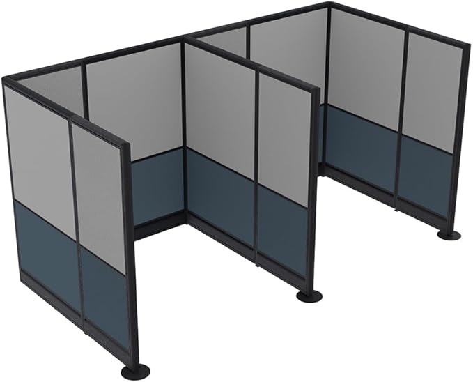 2 Person Workstation Wall Partition | Powered Cubicle Workstations | Privacy by SKUTCHIDesignsInc