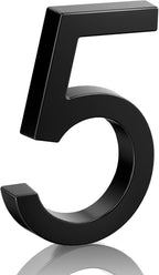 6" Floating Stainless Steel Address House Number, Modern Metal Anti-Rust House by MerearDecoration