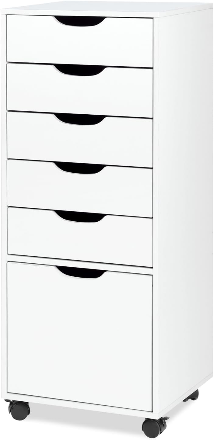 TUSY Mobile File Cabinet, 5-Drawer Storage Cabinet, Vertical Rolling Storage ...