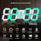 15" large 3d led wall clock rgb neon shown in use