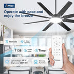amico 72 inch ceiling fans with lights and shown in use