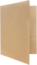 LUXPaper 9" x 12" Presentation Folders | Two Pocket | Grocery Bag Brown | 18pt. - Image 4