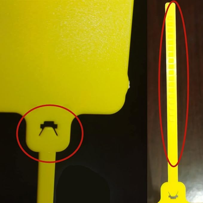100pcs Reusable Blank Plastic Tags Ties Key Tags 1.45"*2.48" Serrated Tension - Image 4