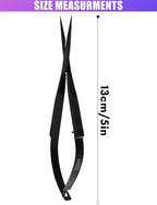 Cross Edge Spring Scissors 5 Inch straight Stainless Steel Precision Eyebrow & - Image 4