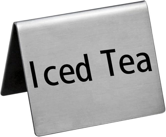 New Star Foodservice Stainless Steel Table Tent Sign, 2-Inch by 2-Inch) by NewStarFoodservice