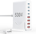 530W USB C Charger Block, 8-Port USB C Charging Station GaN IV Travel
