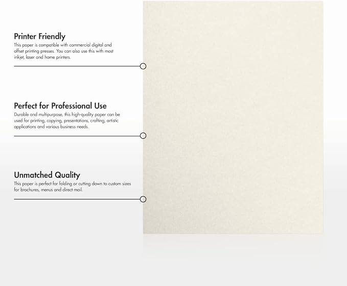 LUXPaper 8.5" x 11" Paper | Letter Size | Quartz Metallic | 80lb. Text | 50 Qty - Image 8