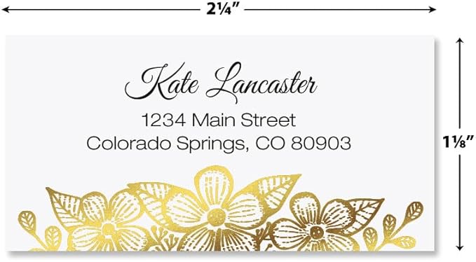 Allure Foil Personalized Border Return Address Labels- Set of 144 Large - Image 2