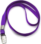 Beebel Purple Lanyards 100 Pack Nylon Flat Badge Lanyard - Image 7