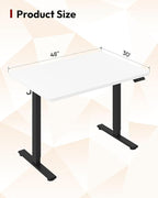 SANODESK Electric Standing Desk 48 x 30 Inches Whole-Piece Desktop Height - Image 2