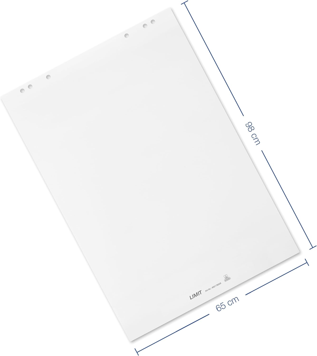 Limit 1 x flipchart pad, blank, pad with 20 sheets, 80 g/m² paper, 6 holes