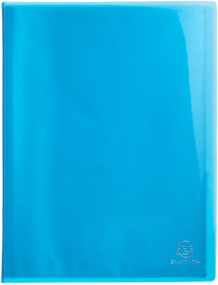 Exacompta - Ref 85872E - Iderama Collection - Semi-Rigid Display Book - 240 x 320mm in Size, Suitable for A4 Documents, 40 Pockets, 0.5mm Polypropylene - Light Blue