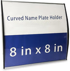 Curved Name Plate Holder 8" x 8" Wall Mount Office Business Door Sign Holder by SINKAA