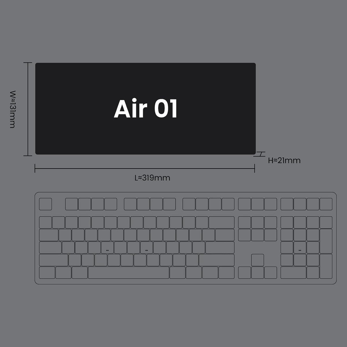Akko Air 01 Low Profile Wireless Mechanical Keyboard RGB Backlit, Hot Swappab...