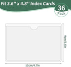 NIUBIER Storage Bin Labels, 36 Pack 3x4.5 Index Card Holder, Removable Tote - Image 2