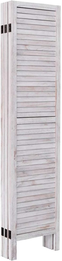 Giantex 6 Panel Wood Room Divider, 5.6 Ft Tall Oriental Folding Freestanding - Image 9