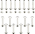 100Pcs/50Set Chicago Screws M5x25mm Book Binding Rivets Screw Posts Round Flat Head Stud Screw for DIY Leather Albums (DZBD/M5x25)
