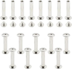 100Pcs/50Set Chicago Screws M5x25mm Book Binding Rivets Screw Posts Round Flat Head Stud Screw for DIY Leather Albums (DZBD/M5x25)