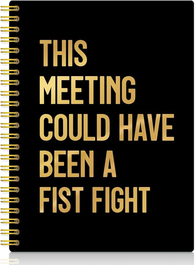 XQLZY This Meeting Could Have Been A Fist Fight Spiral Notebook, Funny by XQLZY