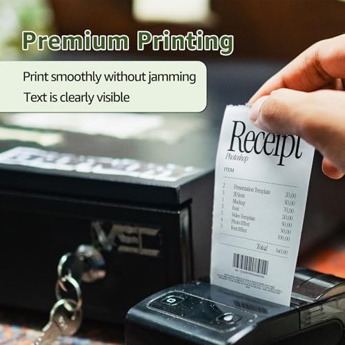Cruxer Continuous Receipt Paper Compatible for Dymo 30270 2-1/4" x 249ft | A30270 (57mm x 76m) Non-Adhesive White Thermal Paper for Label Writer 300 310 320 330 400 Duo 450 Twin Turbo Printer, 1 Roll