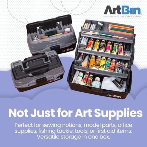 artbin 3-tray art supply box with handle, durable, view 9