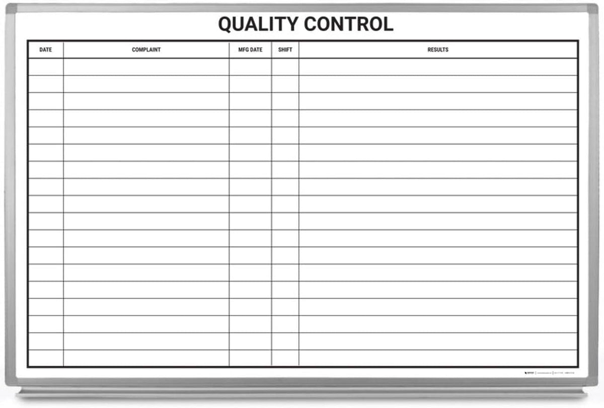 Quality Control Whiteboard 48" x 36"