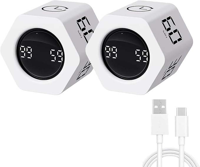 Productivity Timer Flip Gravity Sensor Cube Timer Countdown & Countup, Mute & by LUCKYTIME