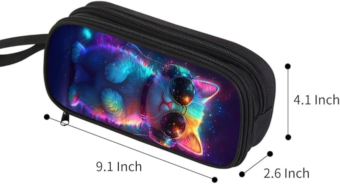 HiMagics Children's Pencil Case, Large Zipper Pencil Pouch - Image 2