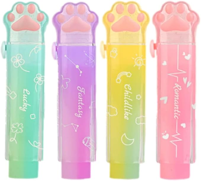 Daphilly Retractable Pencil Eraser, Cute Erasers, Gradient Jelly Eraser by Unknown
