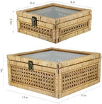 huaxin craft h rattan square box with lid shown in use
