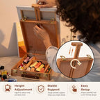 djar tabletop sketchbox art easel for painting, solid, side view