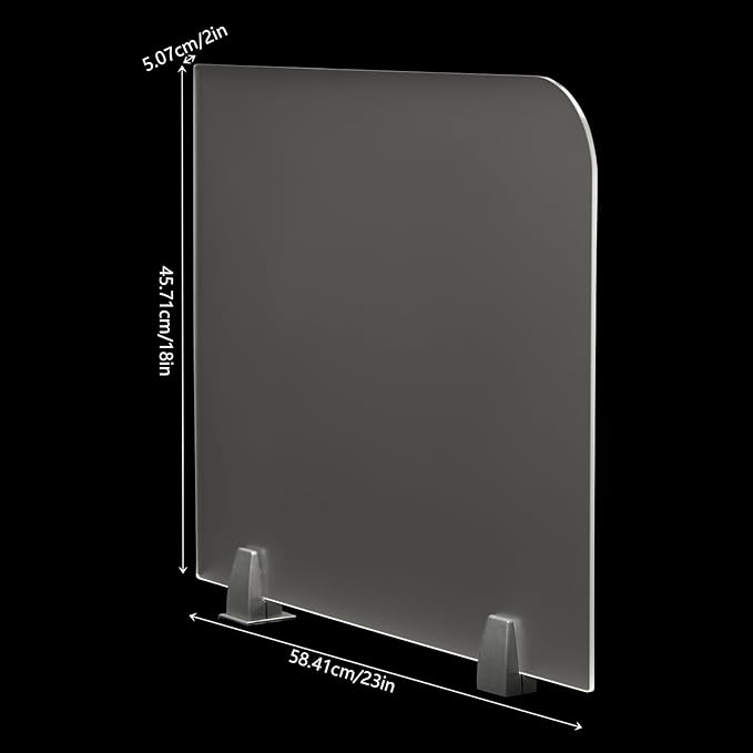 KONKENIE Acrylic Office Privacy Partition Indoor Desk Divider Guard Rectangle - Image 2