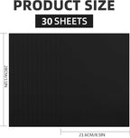 30 Sheets Black Cardstock 8.5'' x 11'', 250gsm/90lb Heavyweight Cover Cardstock - Image 2