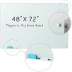 Gooderboard Glass Magnetic White Board – 72 x 48 Inches Dry Erase Frameless - Image 2
