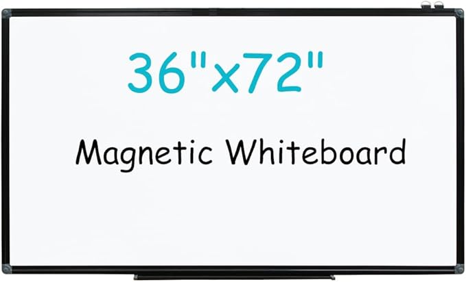 XIWODE Large 36x72 Inch Magnetic Dry Erase Whiteboard，Black Aluminum Frame by XIWODE