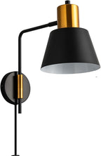 Ahaloye Modern Swing Arm Wall Sconce Plug in Set of 2, Rotatable Black Wall - Image 8