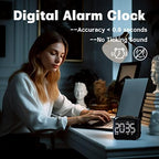 easysleep acoustic sound alarms digital wake up clock, side view